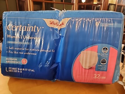 Walgreens Certainty Women's Underwear, Maximum Absorbency, Large, 32 Count