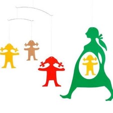 Vintage Flensted Nursery Mobile Expectancy Pregnancy New Mom Dansk Design