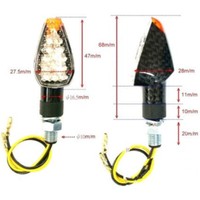 Blinker JMP Arrow2 LED Kurz Weiß Carbon Optik