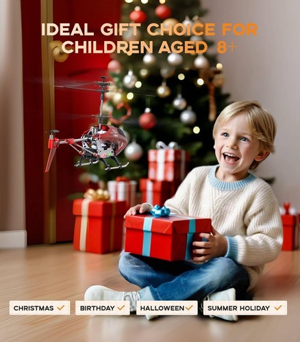 S107H-E RC Helicopter with Altitude Hold, 3.5 Channel, Gyro Stabilizer - For Kid - Picture 3 of 8