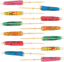 Umbrella Appetizer Picks, Mini Umbrella Toothpicks, Drink Umbrellas for Mai Tais
