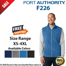 Port Authority F226 Mens Sleeveless Lightweight Microfleece Vest With Pockets