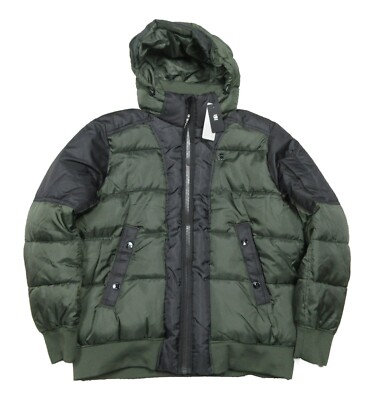 G-STAR RAW / Whistler Hooded Puffer Jacket/中綿/XS//カモフラ/D14010-C441-B807 G-Star RAW Men's Asfalt Green Whistler Quilted Myrow Puffer Hooded