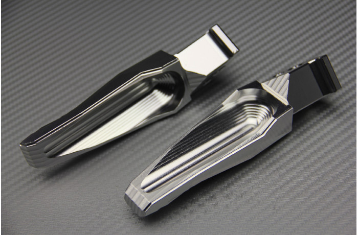 Repose-pieds arrière pour YAMAHA FZX 750 anti-glisse en aluminium argent 1989-1991 - 2