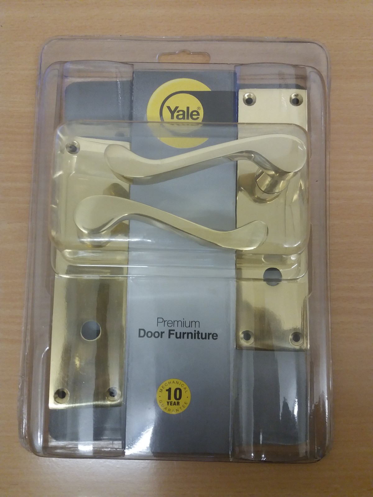 YALE BRASS SCROLL BATHROOM DOOR HANDLES IN POLISHED BRASS FINISH Mortice Lock eBay