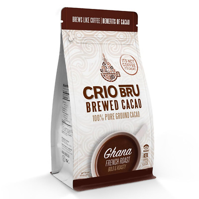Brewed Cacao Ghana French Roast 1.5Lb (24Oz) Bag - Coffee Alternative Natural He