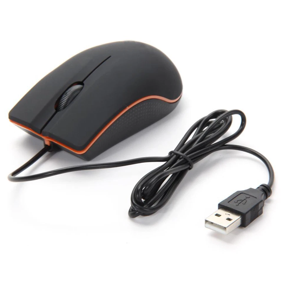 USB Wired Optical Mouse Ergonomic Mice 1200 DPI Gaming Mice 3 Buttons - Image 2 of 4