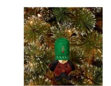 Fabric Nutcracker Head with Hat Christmas Tree Ornament Green - Wondershop