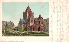 Trinity Parish Church Parish Boston Massachusetts MA Antique Postcard 1904