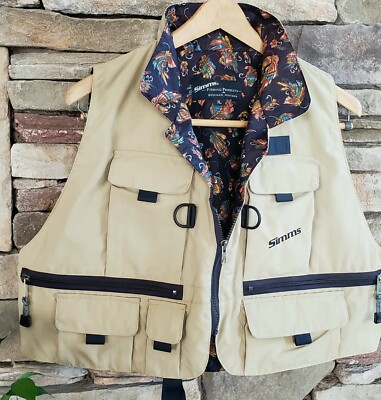 Gilet de pêche Simms G3 - Orange M | Pêche à la mouche  Gilets mouche
