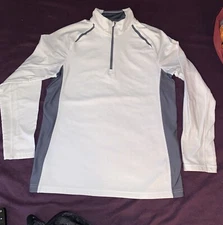 Layer 8 Performance Qwick-Dry 1/4 Zip WhiteWomen’s Running Pullover Size M 38-40