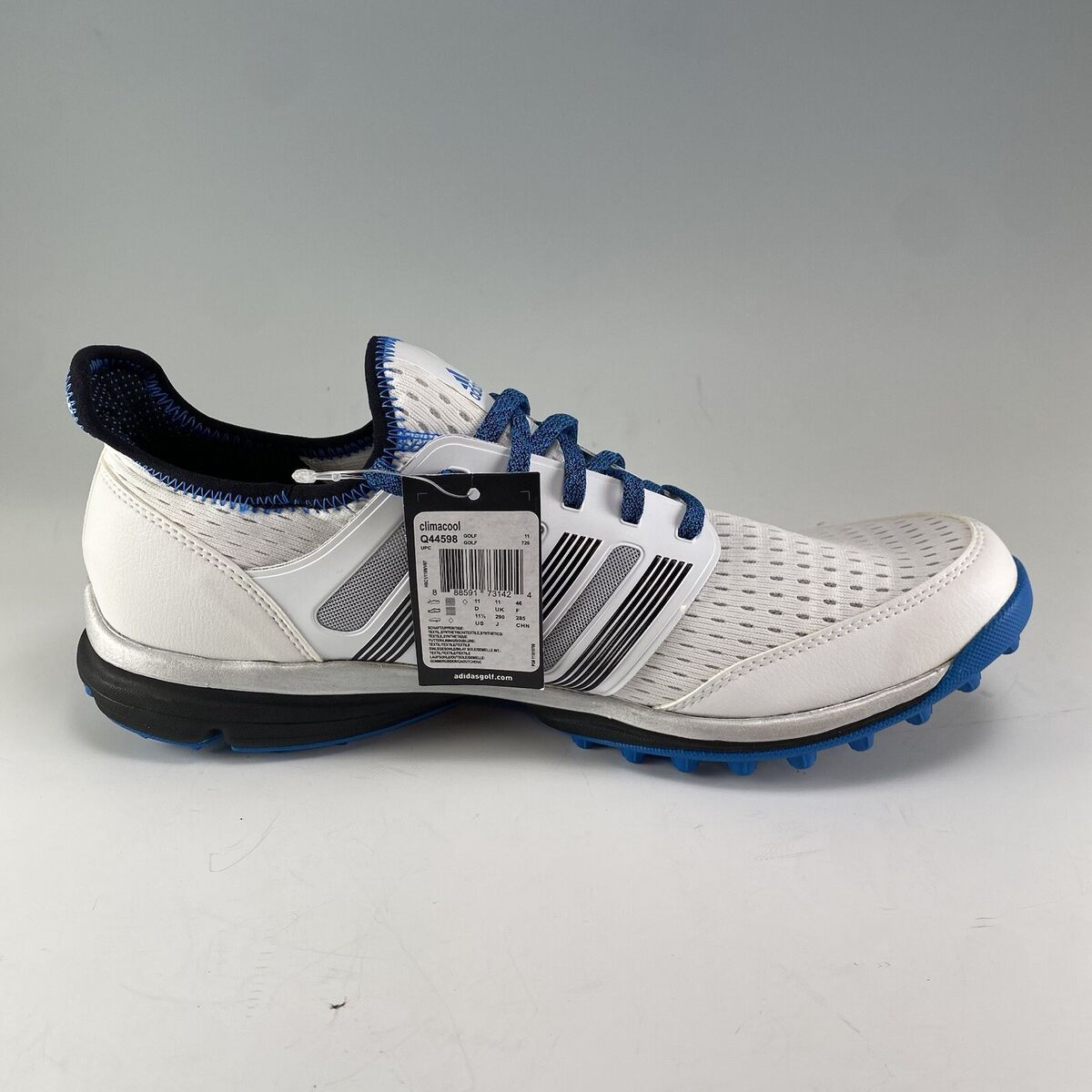 Adidas Climacool White Blue Spikeless Mesh Golf Shoes Mens Adidas Climacool White Blue Spikeless Mesh Golf Shoes Mens