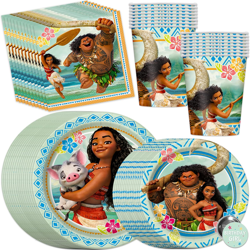 Moana Party Supplies, Moana Birthday Party Supplies Featuring Moana and Maui, Se