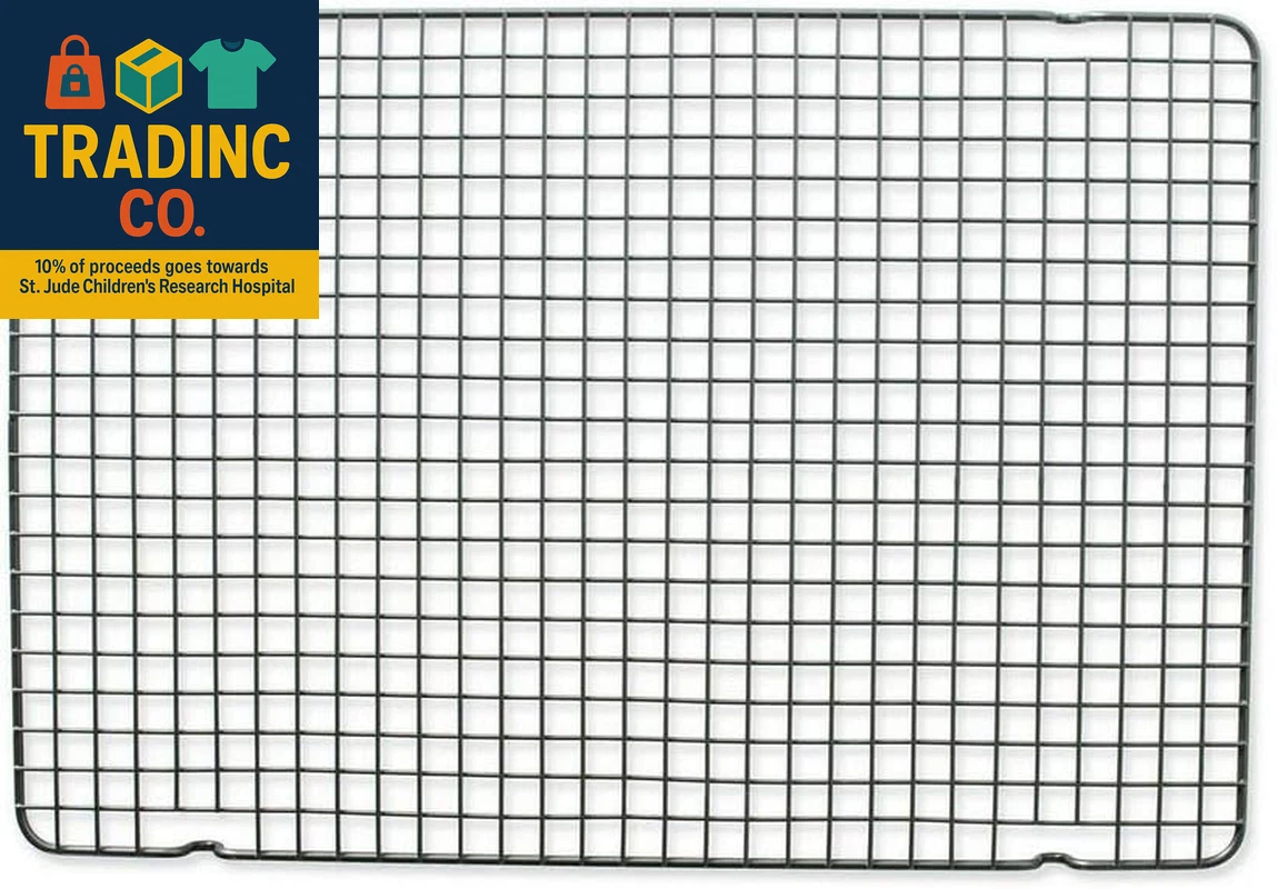 43343 Oven Safe Nonstick Baking & Cooling Grid (1/2 Sheet), One Size, Steel