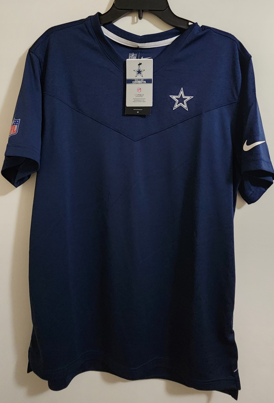Nike Dallas Cowboys Uv On Field Coach Team Issue Dri-Fit Shirt Large Ns21-12Ay