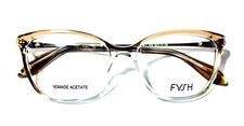 FYSH 3611 846 CLEAR CAT EYE WOMEN FULL RIM AUTHENTIC EYEGLASSES FRAMES 53-15-138