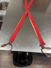 Vintage Red Suspenders Pre Owned