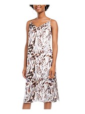 ONE CLOTHING Womens Spaghetti Strap V Neck Midi Party Shift Dress