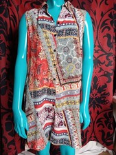 Vintage Sm Investment Tank Blouse Dress Midi Hippie Woodstock Boho Y2k 90s Goth