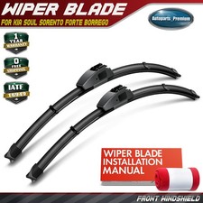 2 piezas limpiaparabrisas delantero de 24" y 20" para Kia Soul Sorento Forte Borrego
