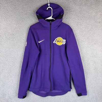 LA Lakers Nike Dri Fit Hoodie Mens Medium Purple Full Zip Performance Jacket