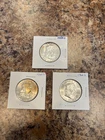 Franklin Half Dollars 1958D & 1960D 90% Silver Lot of 3, Uncirculated, Nice!