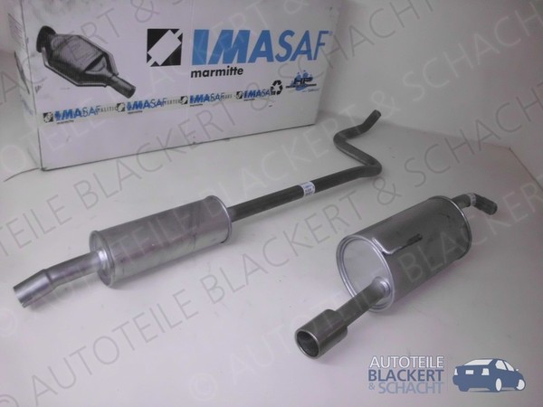 Imasaf Auspuffset Mitteltopf + Endtopf für Citroen DS3 1.4 VTI 95 + LPG 2010--image