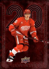2024-25 Upper Deck #F-6 Albert Johansson Red Fluorescence Detroit Red Wings.
