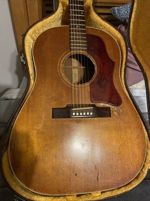 1960s Vintage Gibson J45 Rare Acoustic Guitar with Original Case