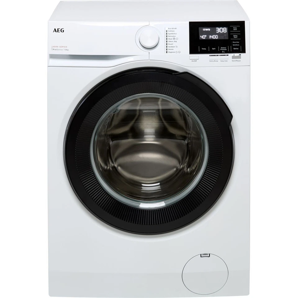 AEG LFR61844B 8Kg Washing Machine White 1400 RPM A Rated