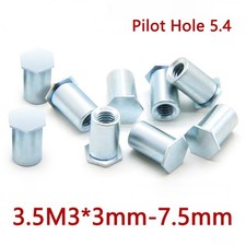 Press Fit Standoff Through Hole Stud M3*3-7.5mm Carbon Steel 5.4mm Pilot Hole