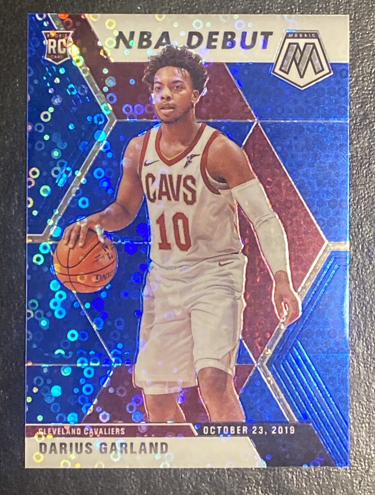 2019-20 Panini Mosaic Blue Fast Break #262 Darius Garland RC Rookie 64/85