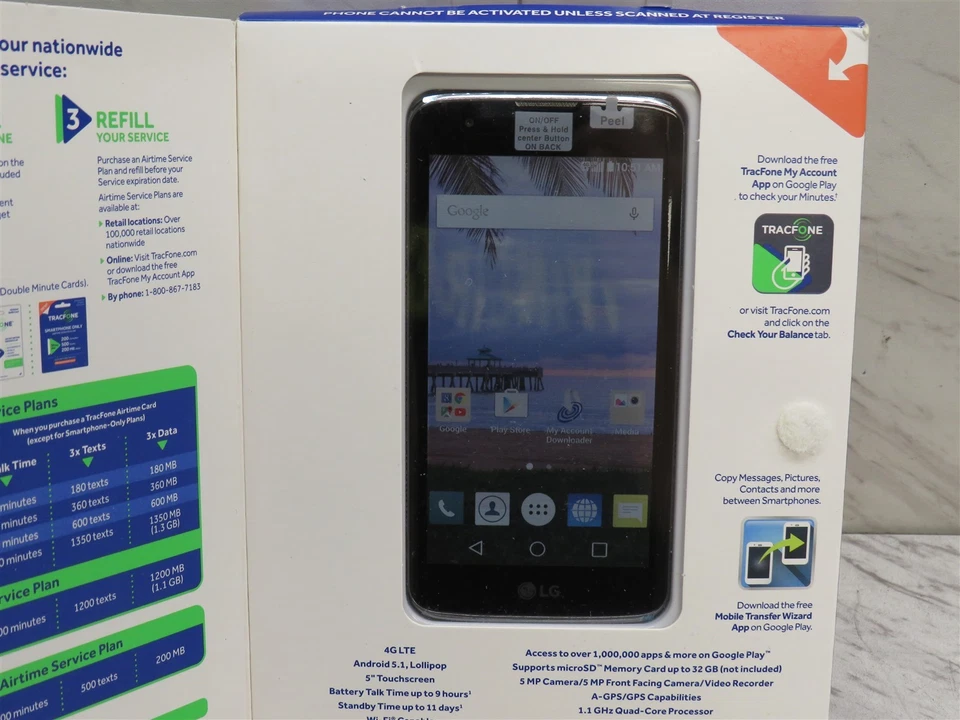 Smartphone LG Treasure LTE L52VL TracFone 8GB Negro Android Caja Abierta  Foto 4 de 4