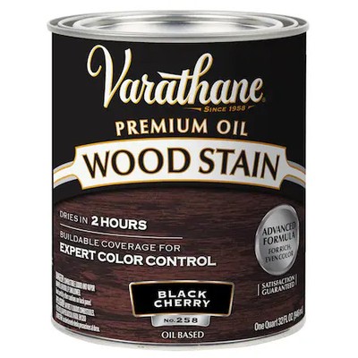 Varathane 241411H Premium Wood Stain, Oil Based, Black Cherry, 1 Quart
