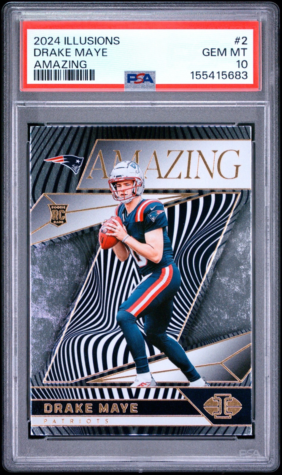 Drake Maye Panini Illusions Amazing #2 Base