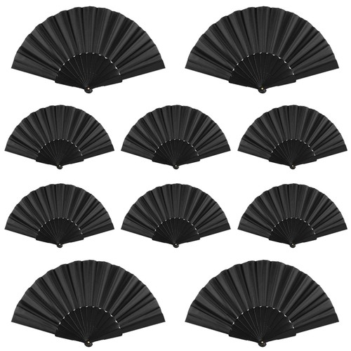 10 Pieces Small Folding Hand Fans Chinese Japanese Style Summer Handheld Fan ...