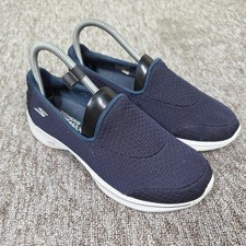 Skechers Goga Max Go Walk 4 Navy Lightweight Trainers -UK 4-