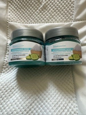 2 Pack of Global Beauty Care Hyaluronic Acid Exfoliating Body Scrub 6 oz New