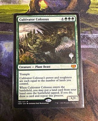 Promo Wizards of the Coast Cultivator Colossus EN Crimson Vow Mythic #195