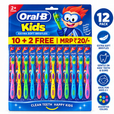 Oral-B Kids Toothbrush 12 Count Extra Soft Bristles 2 Years Assorted