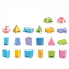 Plastic Geometric Shape Kit Classroom Solid Geometry Model Set for Students