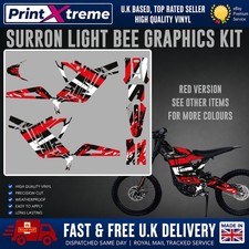 SUR-RON GRAPHICS STICKERS LIGHT BEE  Motocross MX DECALS RED SURRON L1E