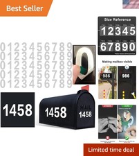 Effortless Installation: 50 Pcs 3-Inch Reflective Vinyl Numbers with Sticky Tabs