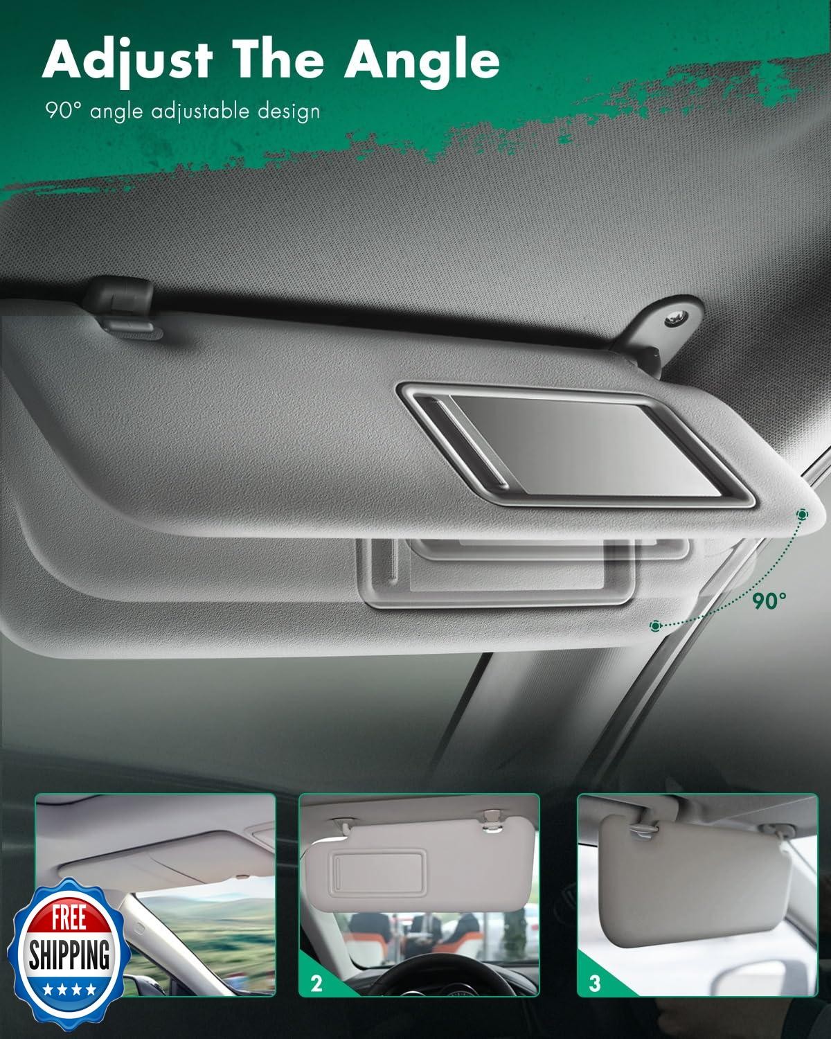 SCITOO Car Sun Visor Assbembly with Mirror Fit for 2006-2011 for Honda for Ci