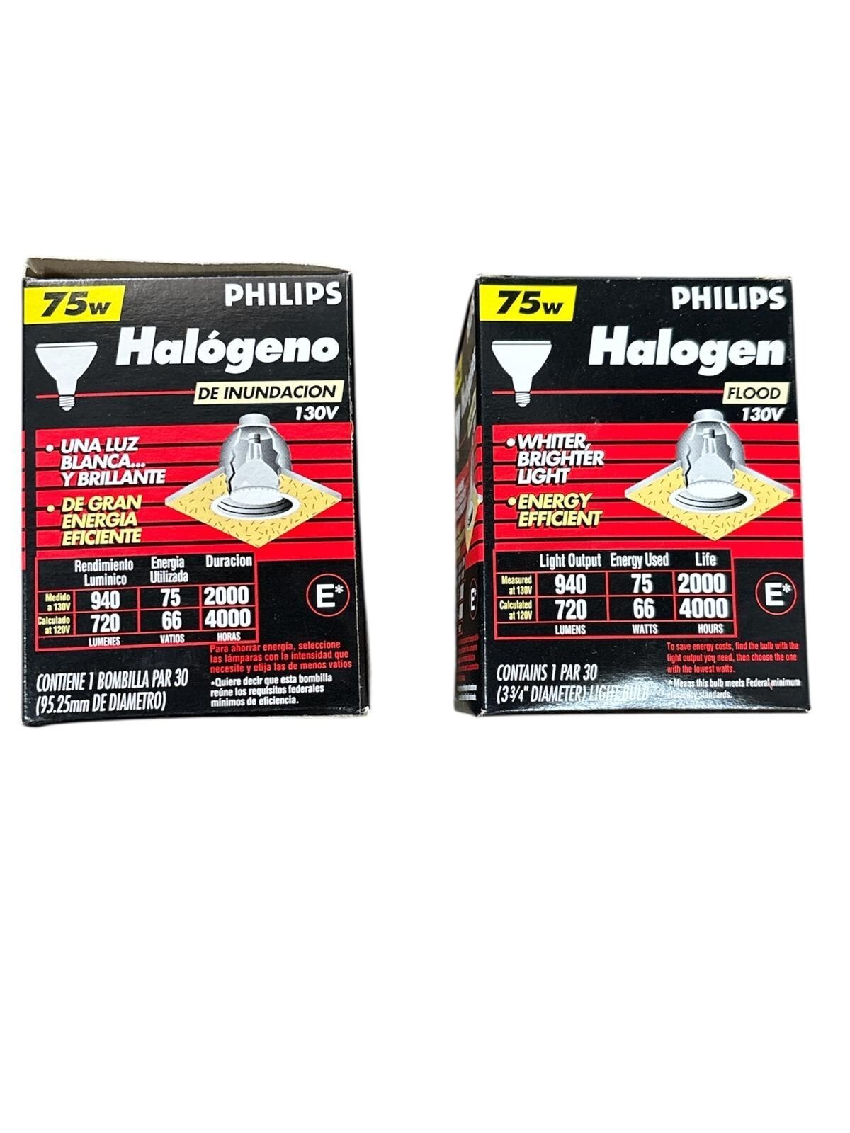 Philips 229450  Halogen Flood 75w 130V PAR30 New