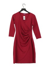 Ingenue Wrap Midi Dress UK12 in Red