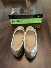 Sam Edelman Ballet Flat shoes Girl Sequin Silver Gold Size 4 Felicia Gradient