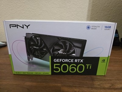 PNY NVIDIA GeForce RTX 5060 Ti 16GB OC Dual Fan PCIe 5.0 GDDR7