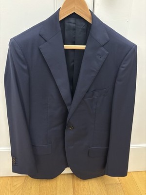 Proper Cloth Men s Suit Jacket 100% Wool Loro Piana 38R S150s Navy New W/ Tags