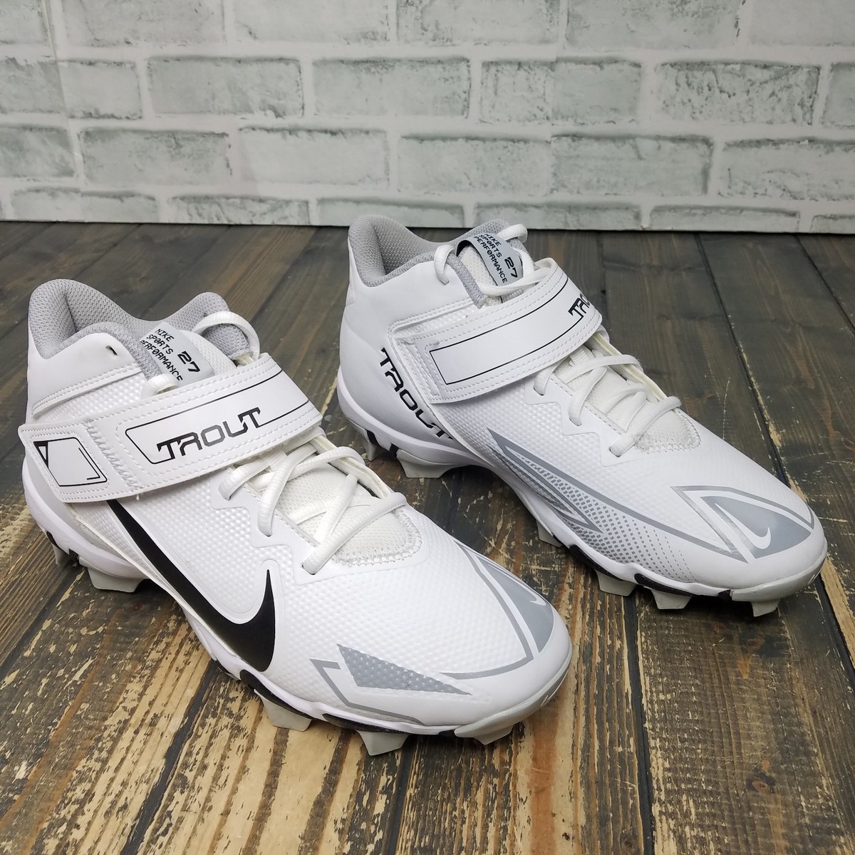 NIKE Force Trout 8 Keystone White Black Baseball CZ5911-100